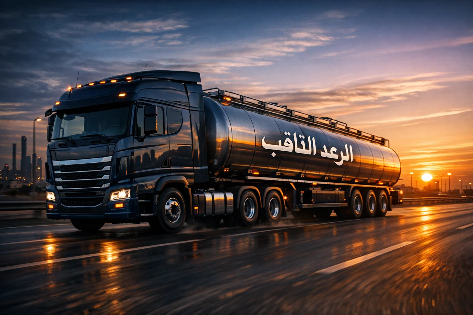 Diesel-powered equipment operating in cool UAE winter morning